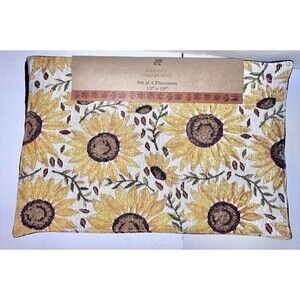 sunflower tapestry placemats 13"x19" NEW